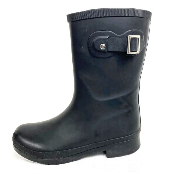 Chooka Delridge Fleece Lined Mid Calf Waterproof Rain Boots Womens Size 7 Black - Picture 11 of 16